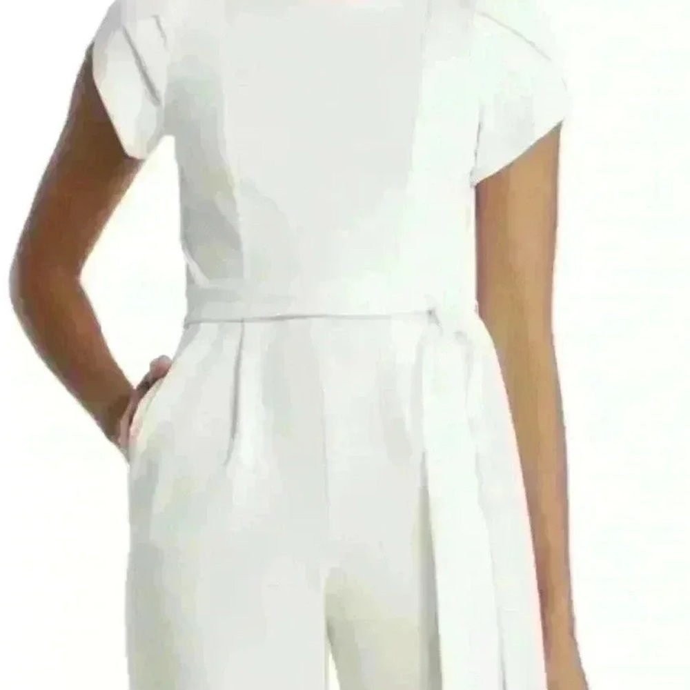 Calvin Klein tulip sleeve cropped jumpsuit